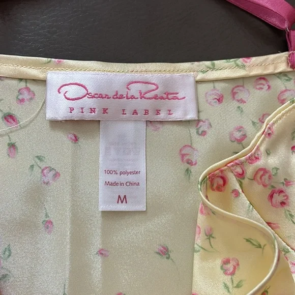 Oscar De La Renta Pink Label Floral Night Gown